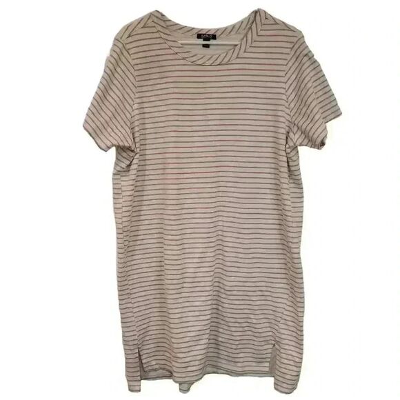 Buffalo David Bitton Women's Ivory/Rose Cotton/Poly Knit T-Shirt Dress - Picture 3 of 10